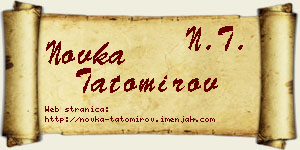Novka Tatomirov vizit kartica
